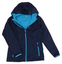 Tmavomodrá softshellová funkčná bunda s kapucňou Crane