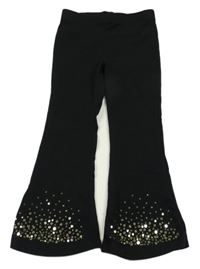 Černé flare legíny s flitry River Island