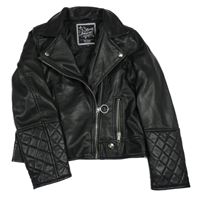 Černý koženkový podšitý křivák C&A