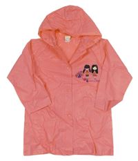 Růžová pláštěnka s dievčatkom a kapucňou Coccodrillo