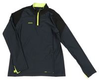 Antracitovo-černá sportovní funkční mikina Kipsta