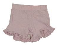 Svetloružové bavlnené kraťasy s kanýry Primark