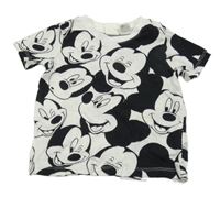 Bielo-čierne tričko s Mickeym H&M
