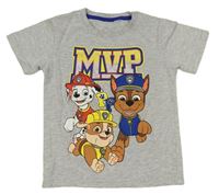 Sivé melírované tričko s Paw Patrol