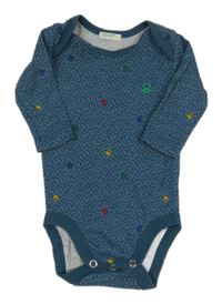 Petrolejové vzorované body s logy Benetton