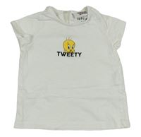 Bílé tričko s Tweetym lefties
