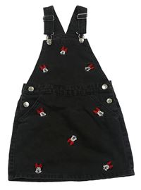 Černé riflové laclové šaty s Minnie Primark