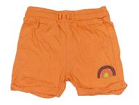 Oranžové kraťasy s duhou F&F