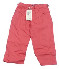 Nové - růžové plátěné kalhoty Petit Bateau