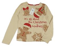 Nové - svetlobéžové tričko s perníčky Pep&Co