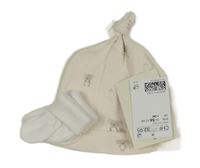 Nové - 2 set - biele ponožky + smotanová čapica s koalami