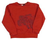 Červená mikina s truckem 