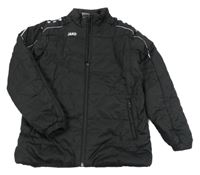 Čierna šušťáková zateplená bunda s logom jako