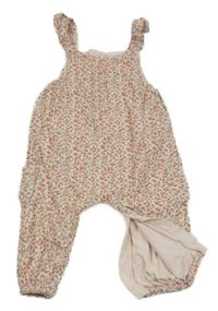 Světlerůžové květované podšité laclové manšestráky Next