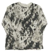 Smetnaovo-čierne batikované tričko Primark