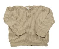 Béžový rebrovaný ľahký sveter H&M