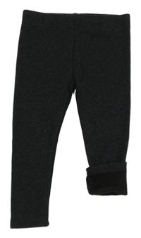 Antracitové zateplené legíny Pocopiano