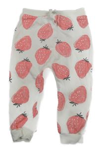 Bílé tepláky s jahodami George