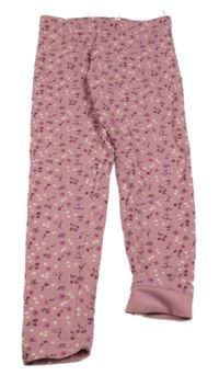 Svetloružové kvetované legíny C&A