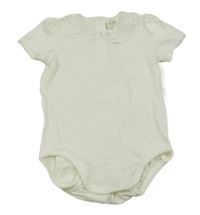 Bílé body s krajkovým límečkem H&M