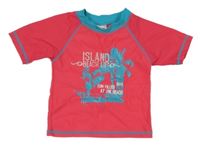 Ružovo-tyrkysové UV tričko s potlačou Impidimpi