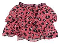 Ružovo-čierna vzorovaná vrstvená sukňa Vingino