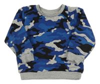 Modro-sivá army mikina Matalan