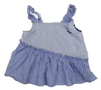 Modro-biely pruhovaný ľahký top Zara