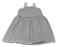 Bielo-čierne pruhované šaty H&M