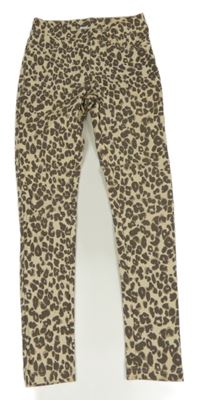 Béžovo-hnědé leopardí tregíny H&M