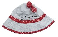 Biely plátenný klobúk s Hello Kitty zn. Sanrio