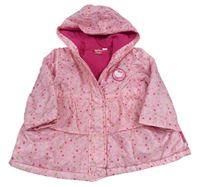 Ružová šušťáková zateplená parka s kapucňou a Hello Kitty Sanrio