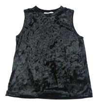 Čierny zamatový top H&M