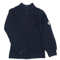 Tmavomodrý sveter s nášivkou Dunnes Stores