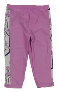 Fialovo-bílé UV kalhoty s květovanými pruhy Trespass