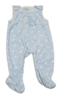 Světlemodro-bílé sametové polodupky s hviezdami a nápisom C&A