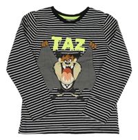 Černo-bílé pruhované triko s Tuzzem 