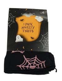 Nové - Černé silonky s pavučinami 