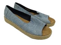 Dámské modré espardilky bez špičky Toms vel. 39