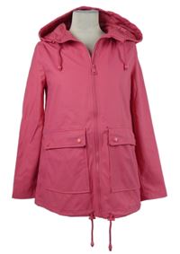 Dámska tmavoružová nepromokavá bunda s kapucňou New Look