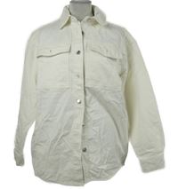 Dámská bílá riflová oversized bunda s nápisem Asos 