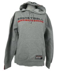 Pánská šedá mikina s nápisem a kapucí Spalding 