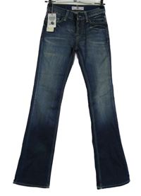 Nové - Dámské tmavomodré zvonové rifle Fornarina 