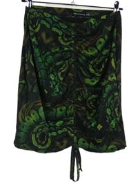 Dámska čierno-zelená vzorovaná tylová sukňa so stahováním PrettyLittle Thing