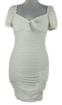 Dámske biele madeirové šaty H&M