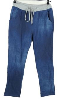 Dámské tmavomodré teplákové kalhoty 