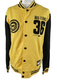 Pánská žluto-černá baseballová mikina s číslem Primark