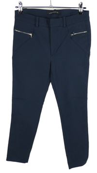 Dámske tmavomodré skinny nohavice Zara