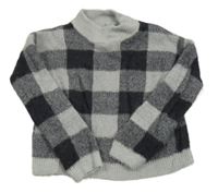 Čierno-sivý kockovaný sveter Primark