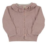 Svetloružový prepínaci sveter s golierikom John Lewis